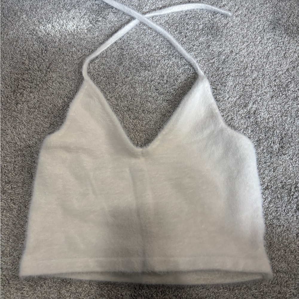 Gymshark Whitney eyelash knit midi halter top